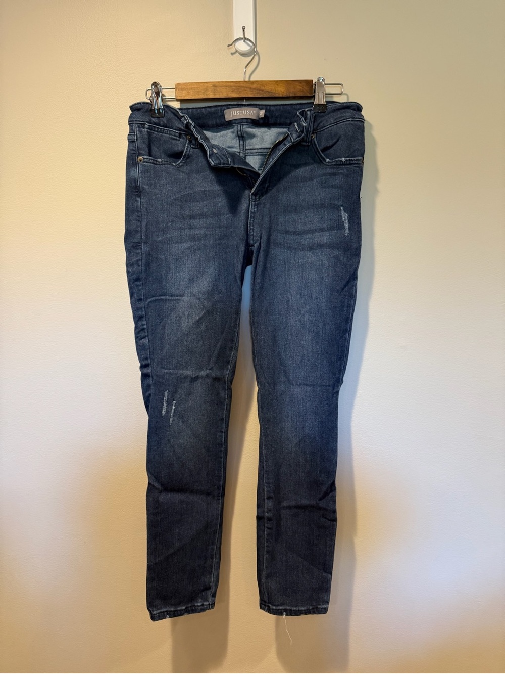 Just USA Women's Dark Indigo Skinny Jeans
